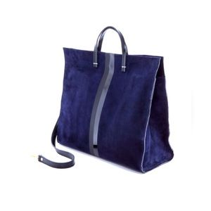 Clare Vivier simple tote navy suede